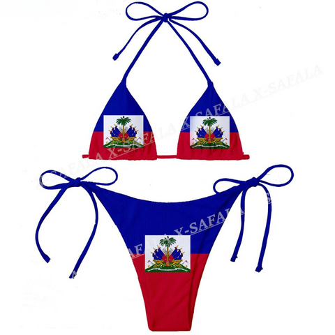 Flag of Resilience Caribbean String Bikini Set