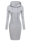 CurveComfort™ Sporty Everyday Slim Fit Hoodie Dress w/Pockets