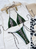 Leopard Luxe Jungle Safari String Bikini Set