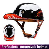 MotoHeritage™ Half-Cap Retro Motorcycle Helmet – DOT-Certified