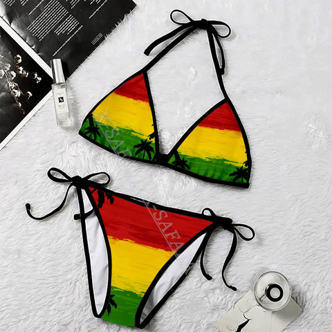 Paradise Lagoon Jungle Safari String Bikini Set