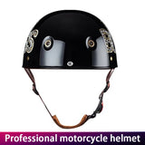 MotoHeritage™ Half-Cap Retro Motorcycle Helmet – DOT-Certified