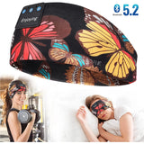 SonicSport Floral: Wireless Dynamic Bluetooth 5.1 Sweat-proof Headband