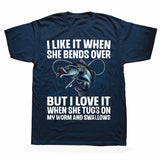 Laughing All the Way to the Lake: Tug On My Worm Bass Fish T-shirt