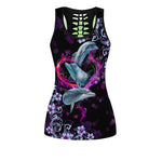 Once In A Blue Moon Sport Suit Tank + Legging Fitness Set