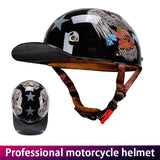 MotoHeritage™ Half-Cap Retro Motorcycle Helmet – DOT-Certified