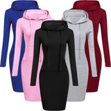 CurveComfort™ Sporty Everyday Slim Fit Hoodie Dress w/Pockets