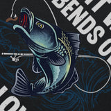 Laughing All the Way to the Lake: Tug On My Worm Bass Fish T-shirt