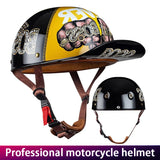 MotoHeritage™ Half-Cap Retro Motorcycle Helmet – DOT-Certified