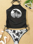 Sun-kissed Palms Island Sleeveless Bikini Set
