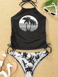 Sun-kissed Palms Island Sleeveless Bikini Set