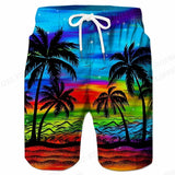 Sun-kissed Palms Golden Hour Board Shorts