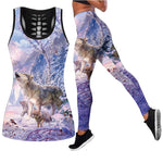 Once In A Blue Moon Sport Suit Tank + Legging Fitness Set