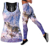 Once In A Blue Moon Sport Suit Tank + Legging Fitness Set