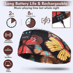 SonicSport Floral: Wireless Dynamic Bluetooth 5.1 Sweat-proof Headband