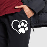FelineFlex Active Kitty Paws Sport Fitness Joggers w/Pockets