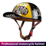 MotoHeritage™ Half-Cap Retro Motorcycle Helmet – DOT-Certified