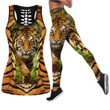 Once In A Blue Moon Sport Suit Tank + Legging Fitness Set