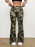 ShapeScuplt™ High Waist Camouflage Flared Leggings
