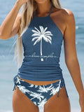 Sun-kissed Palms Island Sleeveless Bikini Set