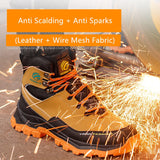 ProStrider Men’s Waterproof Steel Toe Work Sneakers – High Top, Safety Boots