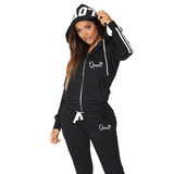 SportFlex Active Athleisure Zipper Jump Set w/Drawstring & Hood