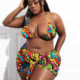 Goombey World Wide Plus Size Bikini Set