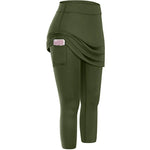 CurveComfort High Waist Fitness Skirt & Leggings w/Pocket
