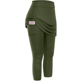 CurveComfort High Waist Fitness Skirt & Leggings w/Pocket