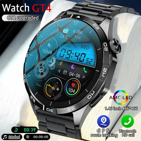 UltraMate 4 Sports Pro: AMOLED HD Touchscreen Bluetooth 5.3 SmartWatch