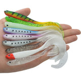 Squiggle Jig Soft T-Tail Swimbait 3pcs/5pcs Fishing Lure
