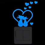 NICELET Luminous Wall Light Switch Home Decor Decal