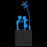 NICELET Luminous Wall Light Switch Home Decor Decal