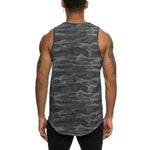 Camouflage Fitness Training Sports Top w/Pocket for Men