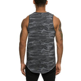 Camouflage Fitness Training Sports Top w/Pocket for Men