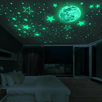 Luminous Moon & Stars Wall Stickers Home Decoration Decals
