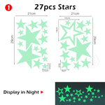 Luminous Moon & Stars Wall Stickers Home Decoration Decals