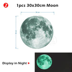 Luminous Moon & Stars Wall Stickers Home Decoration Decals