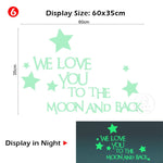 Luminous Moon & Stars Wall Stickers Home Decoration Decals