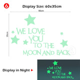 Luminous Moon & Stars Wall Stickers Home Decoration Decals