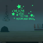 Luminous Moon & Stars Wall Stickers Home Decoration Decals