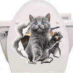 BRUP 3D Cats Vinyl Bathroom Decoration