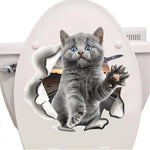 BRUP 3D Cats Vinyl Bathroom Decoration