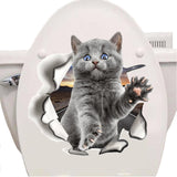 BRUP 3D Cats Vinyl Bathroom Decoration