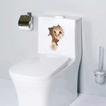 BRUP 3D Cats Vinyl Bathroom Decoration