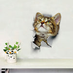 BRUP 3D Cats Vinyl Bathroom Decoration