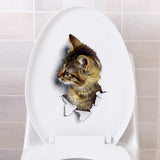BRUP 3D Cats Vinyl Bathroom Decoration