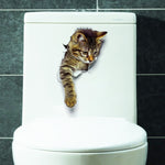 BRUP 3D Cats Vinyl Bathroom Decoration