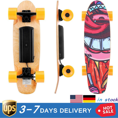 7-ply 20km/h Electric Skateboard with Remote Controller