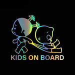 Play Cool Warning KIDS ON BOARD Vinyl Car Sticker Decal